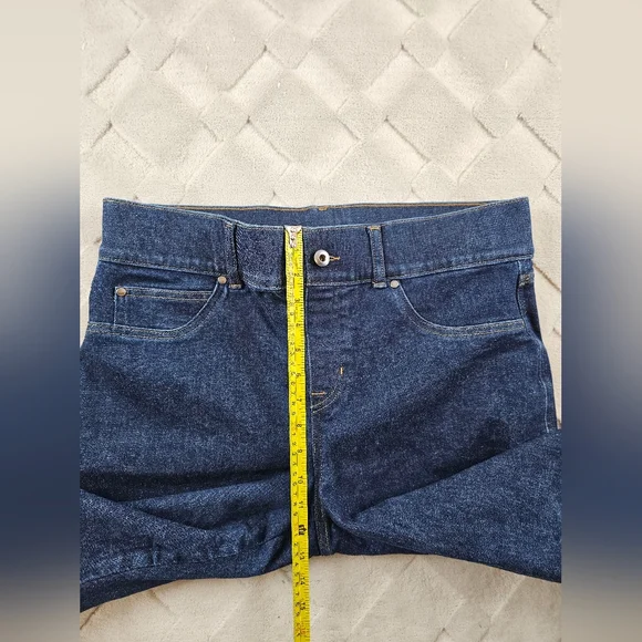 Spanx Shape EveryWear FLARE Raw Indigo Jeans Womens 1X Pull On Stretch - Picture 7 of 11